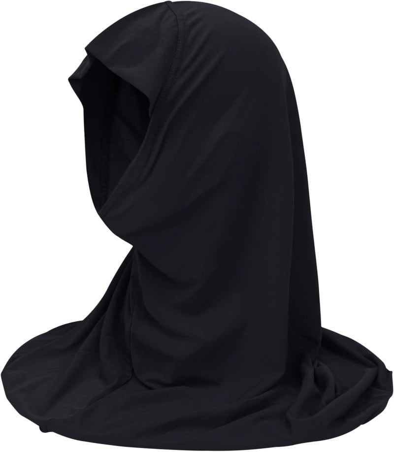 NICEYST Girls Instant Hijab Muslim Arab Scarf Shawls Neck Wrap Kids Islamic Solid Color Headscarf Turban for 7-12 Years Old - Image 3